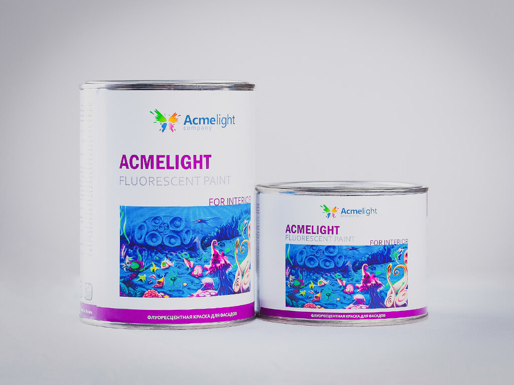 Для декорування інтер’єрів Acmelight Fluorescent paint for Interior
